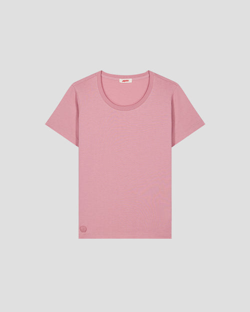 Round-neck Tshirt Antique pink Lucia - JOTT UK - 2