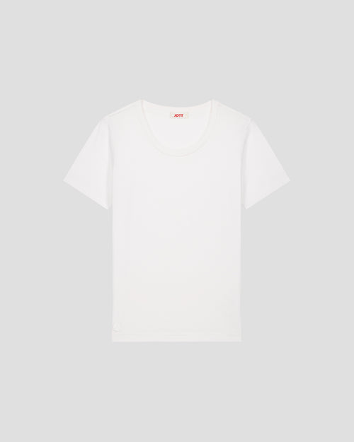 Round-neck Tshirt White Lucia - JOTT UK - 2
