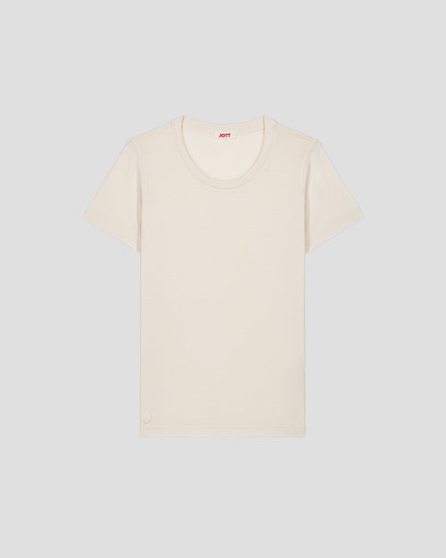 Round-neck Tshirt Natural Lucia - JOTT UK - 2