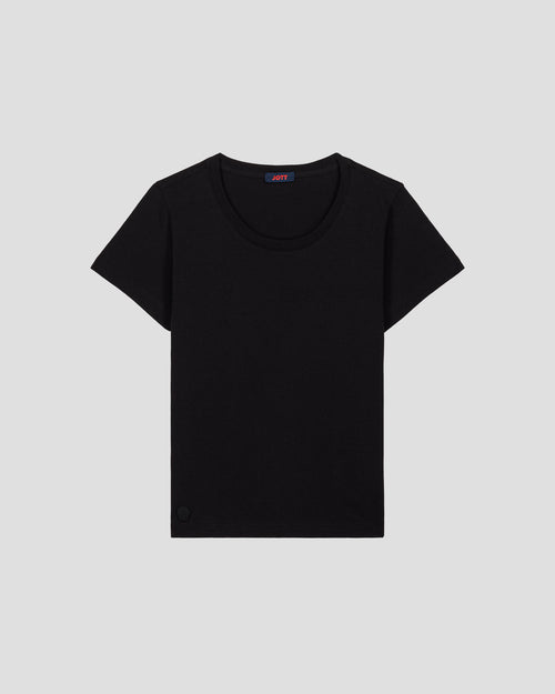 Round-neck Tshirt Black Lucia - JOTT UK - 2