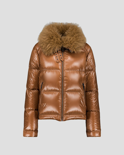 Great cold glittering fake fur padded jacket Red sugar Nevada shiny - JOTT UK - 2
