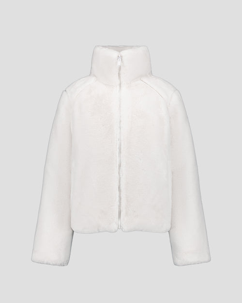 Fake fur down jacket White Olga - JOTT UK - 2