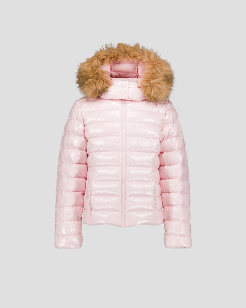 Down jacket Great cold Petal pink Olympe lacquered - JOTT UK - 2