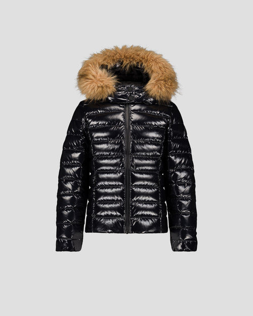 Down jacket Great cold Black Olympe lacquered - JOTT UK - 2