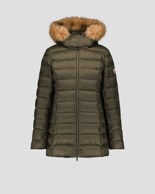 Perle Extreme Cold mid-length down jacket Army - JOTT UK - 2