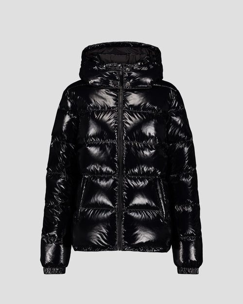 Great cold puffer-style lacquered jacket Black Prague - JOTT UK - 3