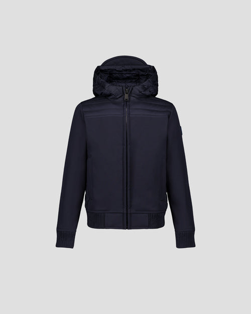 Bi-fabric softshell down jacket Navy Salto 2.0 - JOTT UK - 2