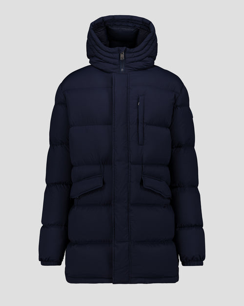 Great cold stretch mid-length down jacket Navy Scott - JOTT UK - 2