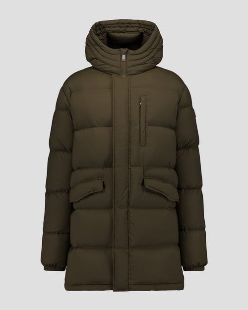 Great cold stretch mid-length down jacket Army Scott - JOTT UK - 2