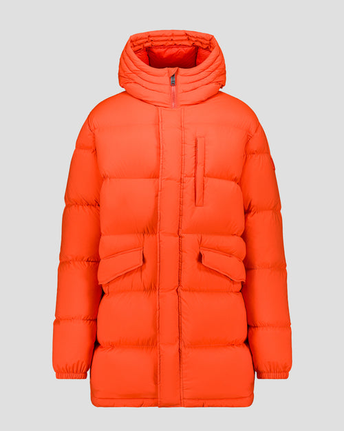 Great cold stretch mid-length down jacket Flame red Scott - JOTT UK - 2