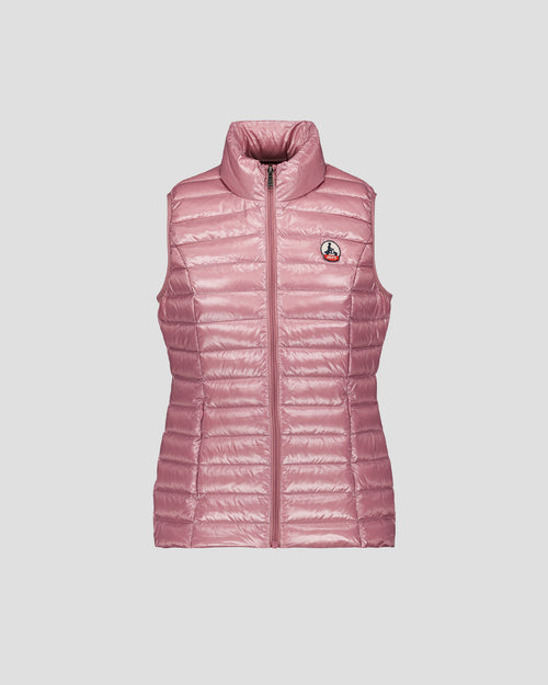 Lightweight sleeveless down jacket Shiny antique pink Seda - JOTT UK - 2
