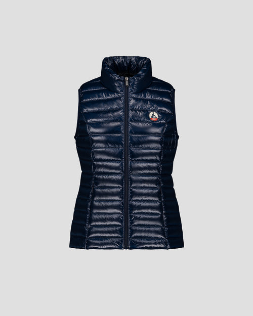 Lightweight sleeveless down jacket Shiny navy Seda - JOTT UK - 2