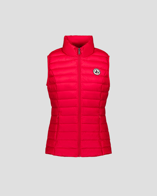 Lightweight Sleeveless Down Jacket Carmine red Seda - JOTT UK - 2