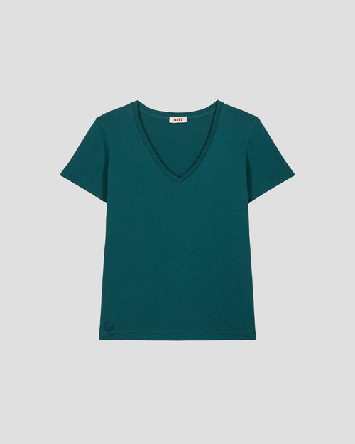 T-shirt col V Deep lake Sofy - JOTT UK - 2