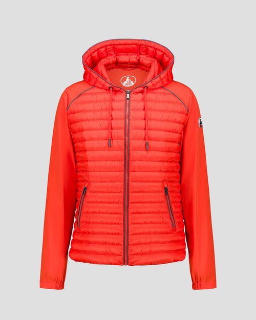 Bi-fabric down jacket Fire red Stride - JOTT UK - 3