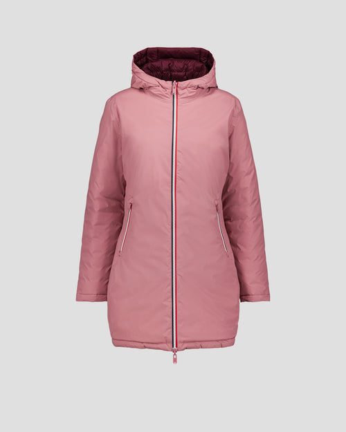 Long reversible jacket Antique pink/black cherry Verone - JOTT UK - 2