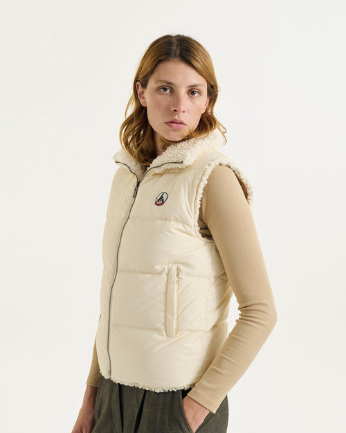 Reversible Sleeveless Coat Great Cold Ivory Daria - JOTT UK - 5