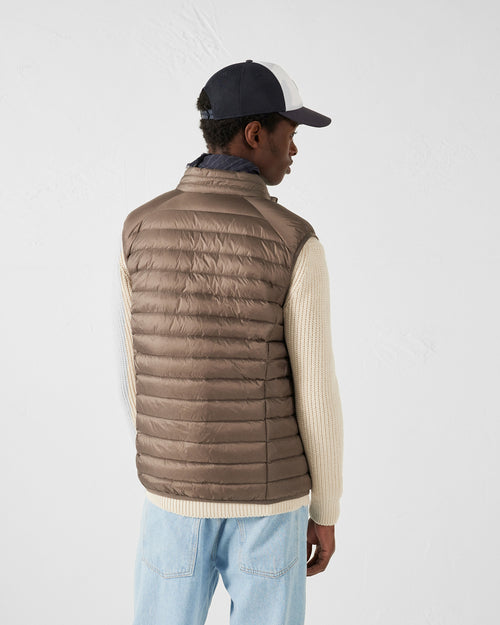 Taupe Sleeveless down jacket Tom - JOTT UK - 5