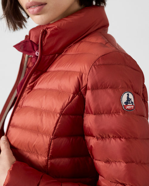 Intense rust Cha lightweight puffer jacket - JOTT UK - 5