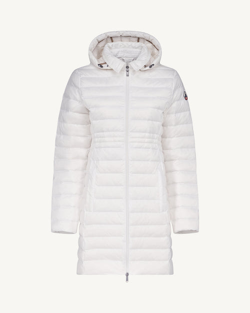 White Vero long hooded puffer jacket - JOTT UK - 2