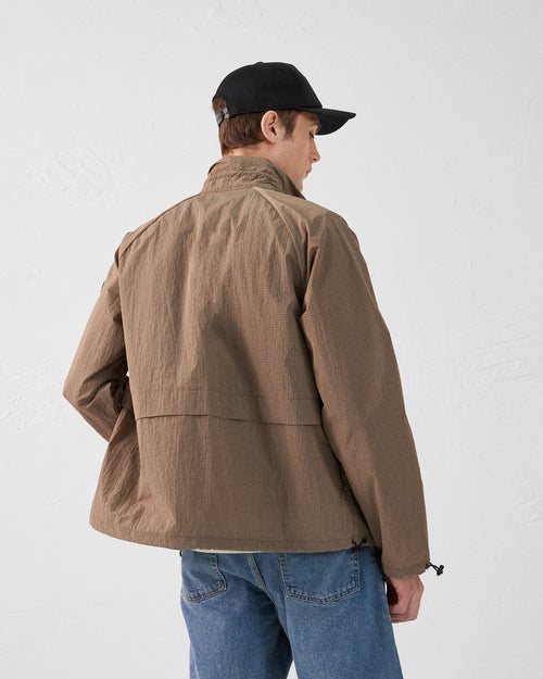 Tawny brown Placebo lightweight windbreaker jacket - JOTT UK - 4