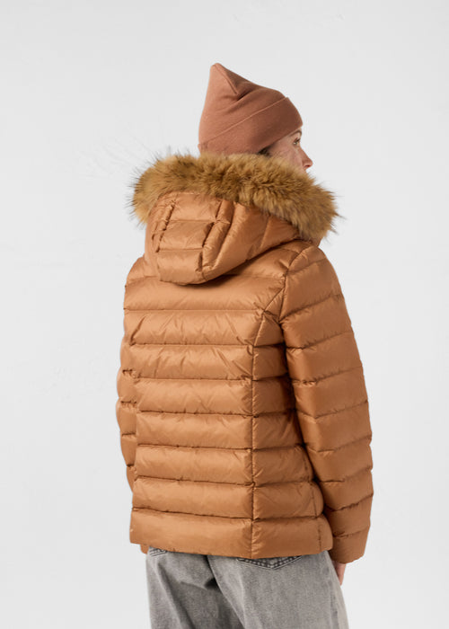 Luxe Extreme Cold hooded down Brown sugar - JOTT UK - 3