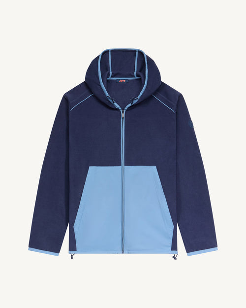 Greg bi-material fleece zipped jacket Navy - JOTT UK - 2