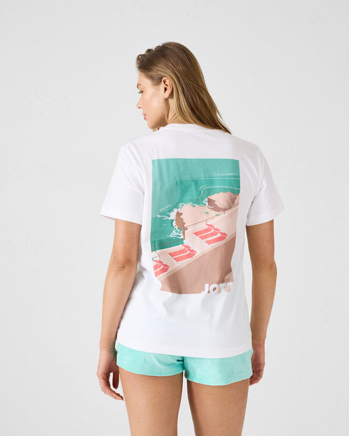 White cotton round-neck t-shirt Espar - JOTT UK - 4