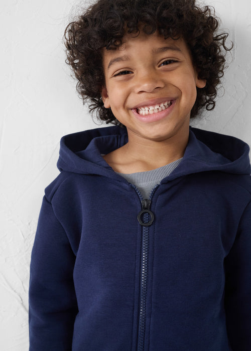 Hoodeded zipped jacket Navy Arie - JOTT UK - 4