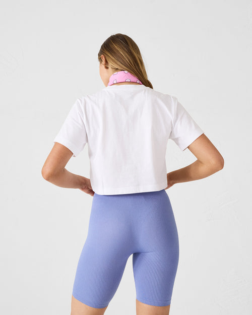 White cotton round-neck T-shirt Mazu - JOTT UK - 4