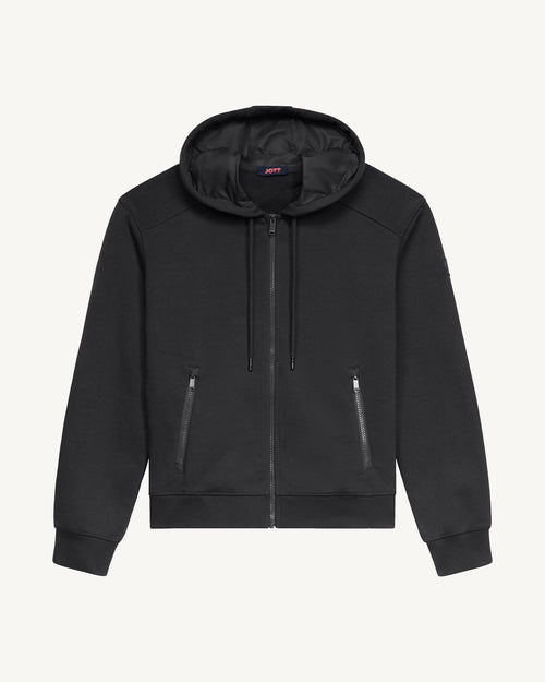 Leda brushed fleece zipped jacket Black - JOTT UK - 2