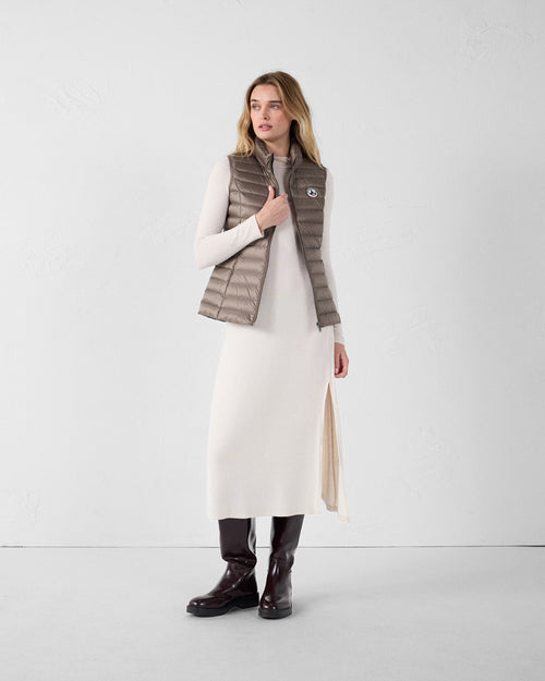 Light sleeveless down jacket Taupe Seda - JOTT UK - 4