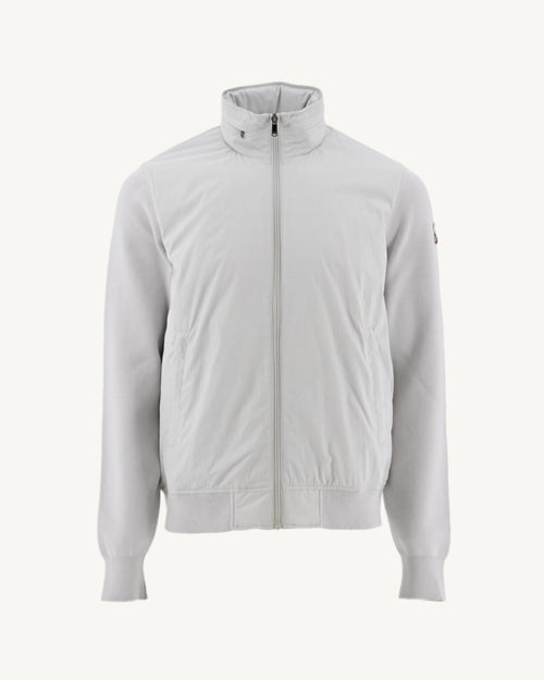Soft grey Bardenas bi-fabric hooded jacket - JOTT UK - 2