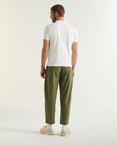 White Marbella organic cotton polo shirt - JOTT UK - 4