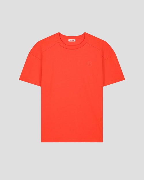 Flame red cotton round-neck T-shirt Narong - JOTT UK - 2