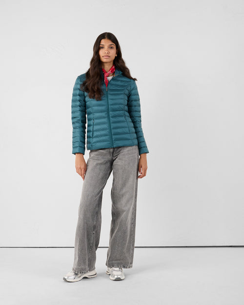 Lightweight hooded down jacket deep Lake Cloe - JOTT UK - 2