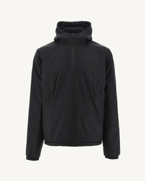 Black Bergen reversible hooded puffer jacket - JOTT UK - 2
