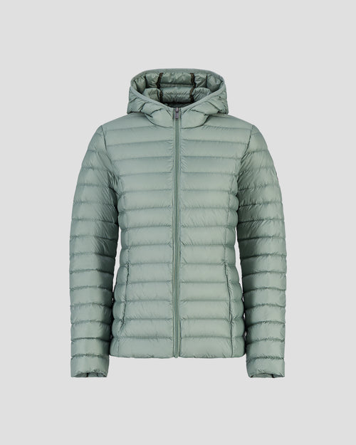 Lightweight hooded down jacket Mineral green Cloe - JOTT UK - 2