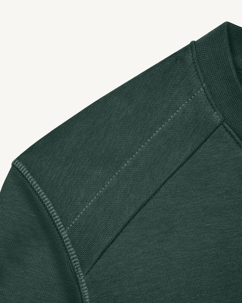 Ulysse round-necked cotton sweatshirt Deep forest - JOTT UK - 2