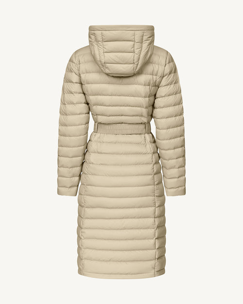 Lisy long hooded down jacket Beige - JOTT UK - 3