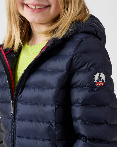 Navy Hooded down jacket Carla - JOTT UK - 3
