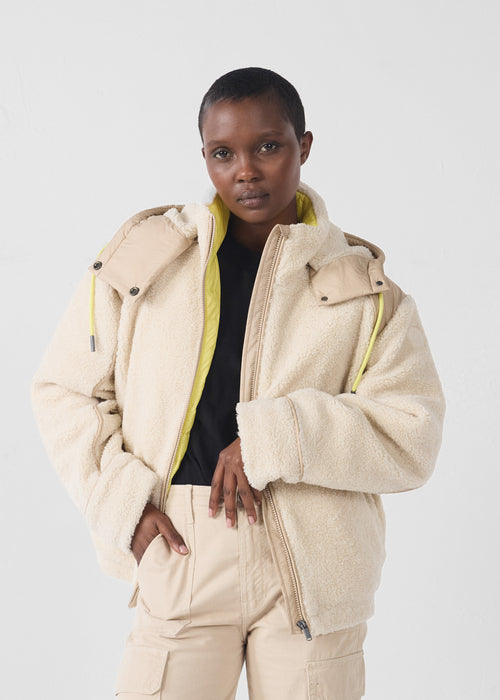 Tailor coat sherpa Natural Ivana - JOTT UK - 3