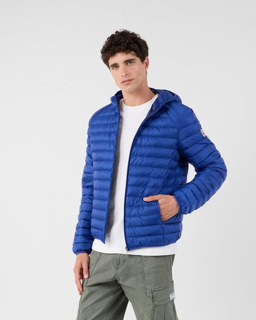 Lightweight Hooded Down Jacket Cobalt Blue Nico - JOTT UK - 3