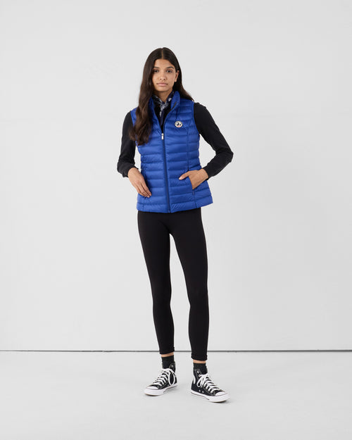 Lightweight Sleeveless Down Jacket Cobalt Blue Seda - JOTT UK - 3