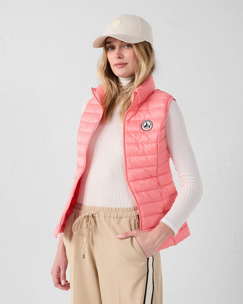 Lightweight Sleeveless Down Jacket Vibrant Fuchsia Seda - JOTT UK - 3