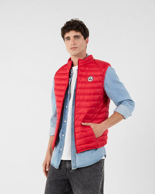 Sleeveless down jacket Carmine red Tom - JOTT UK - 3