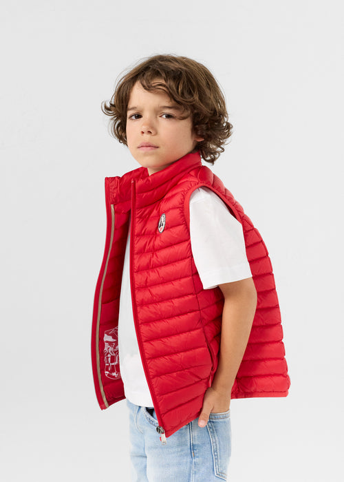 Sleeveless down jacket Carmine red Zoe