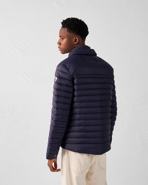 Dane lightweight shacket-style down jacket Navy - JOTT UK - 4