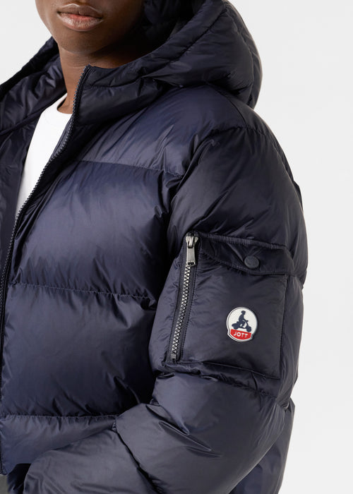 Navy Hooded down jacket Java - JOTT UK - 5