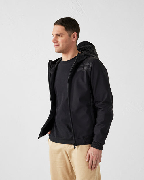 Black Paco 2.0 bi-fabric softshell jacket - JOTT UK - 3
